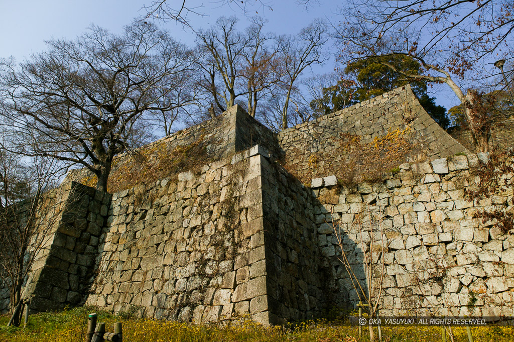 栃の木御門跡付近石垣