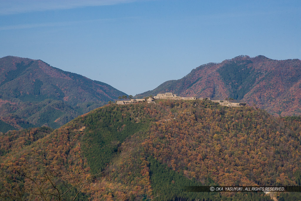 立雲峡から竹田城を望む