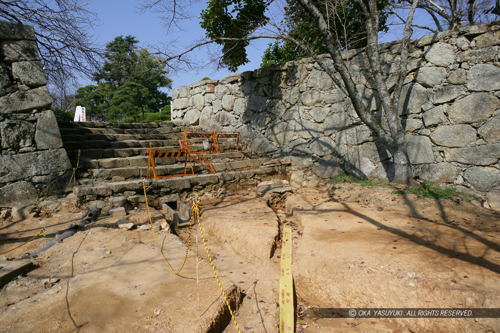 津山城の表鉄門跡