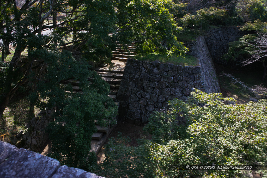 津山城の石垣風景