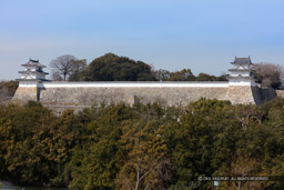 坤櫓と巽櫓・JR明石駅ホームから｜高解像度画像サイズ：8688 x 5792 pixels｜写真番号：5DSA8164｜撮影：Canon EOS 5DS