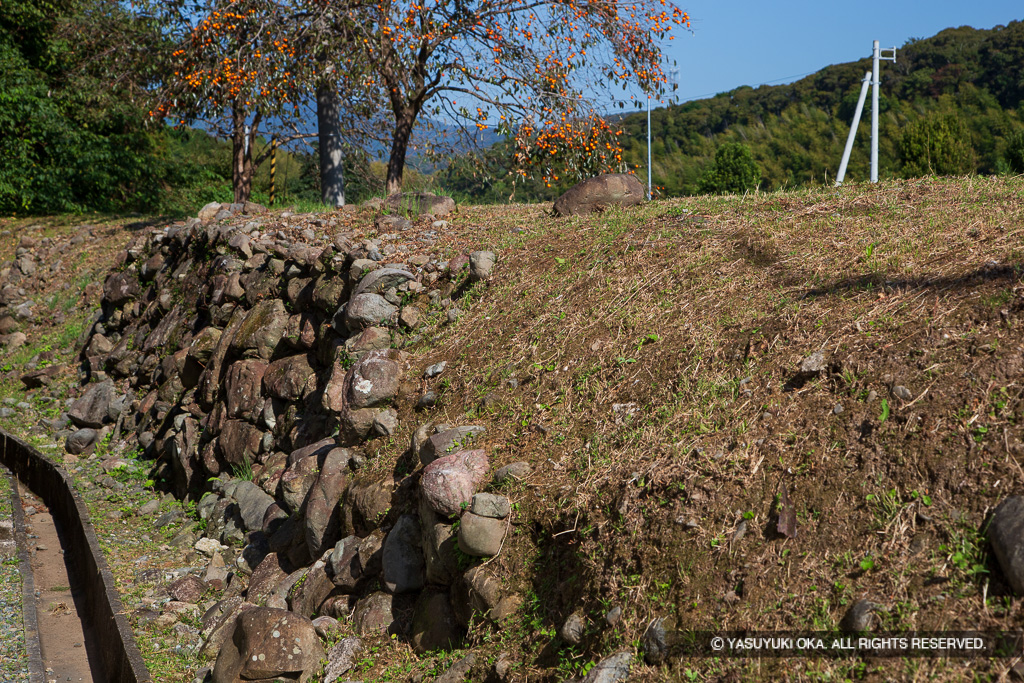 東側の土塁石垣