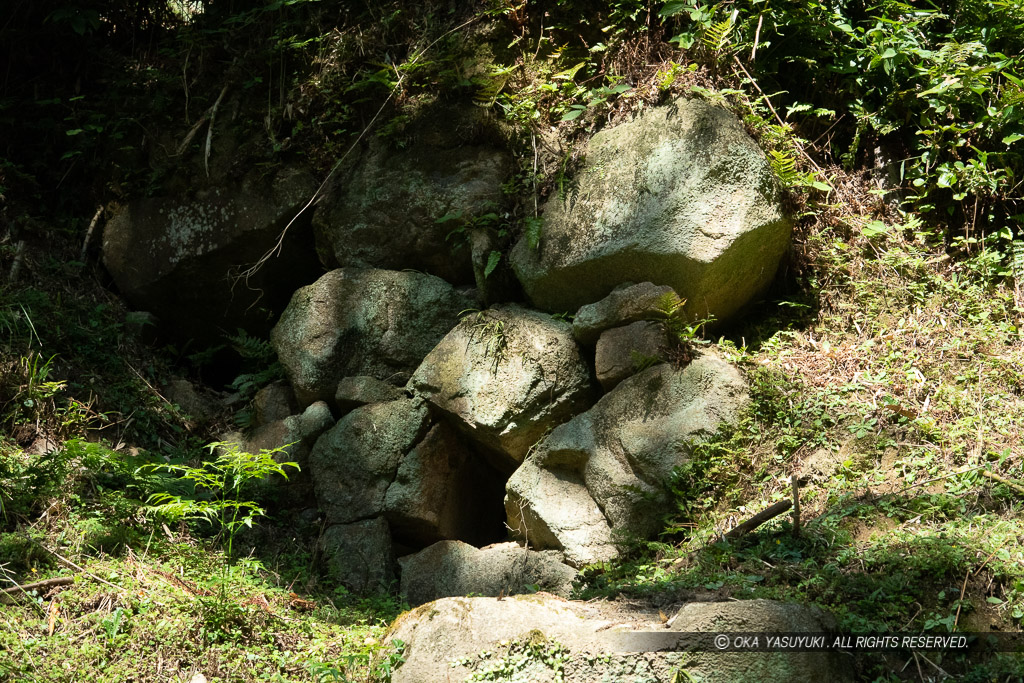 芥川山城の大手石垣