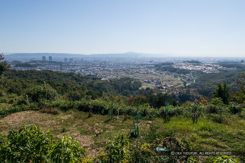 芥川山城主郭より高槻市内を望む