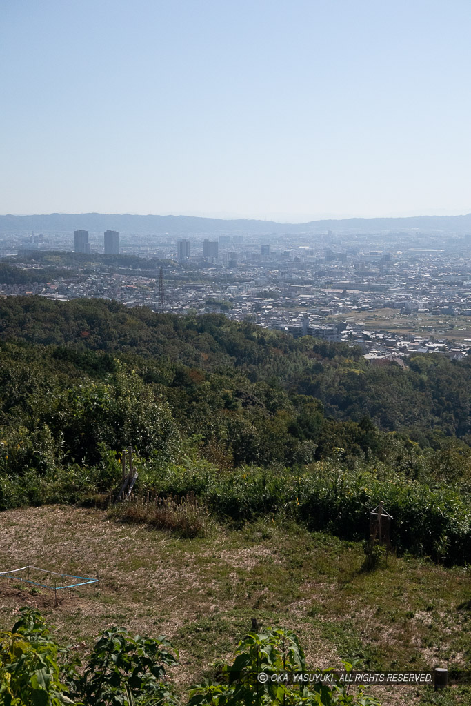 芥川山城主郭より高槻市内を望む