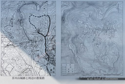 芥川山城の縄張図|高解像度画像サイズ:5005 x 3337 pixels|写真番号:IMG_6755|撮影:Canon PowerShot G1 X Mark III