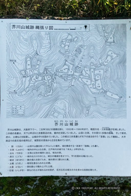 芥川山城の縄張図|高解像度画像サイズ:2865 x 4297 pixels|写真番号:IMG_6853|撮影:Canon PowerShot G1 X Mark III