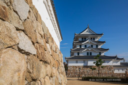 不明門跡付近から見る再建天守|高解像度画像サイズ:6182 x 4122 pixels|写真番号:5D4A0959|撮影:Canon EOS 5D Mark IV