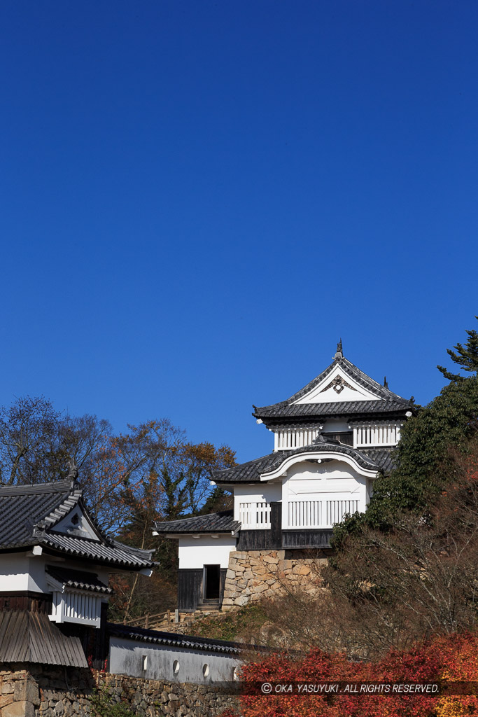 紅葉の備中松山城・二の丸から