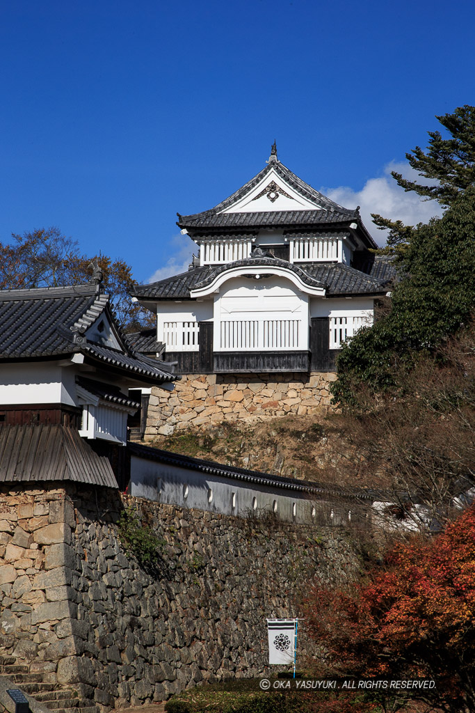 紅葉の備中松山城・二の丸から