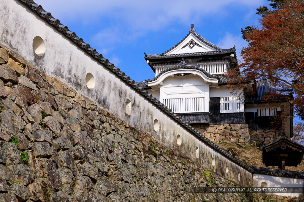 紅葉の備中松山城・二の丸から