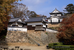 紅葉の備中松山城・二の丸から｜高解像度画像サイズ：6214 x 4142 pixels｜写真番号：5D4A3532｜撮影：Canon EOS 5D Mark IV