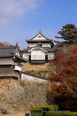 紅葉の備中松山城・二の丸から｜高解像度画像サイズ：4480 x 6720 pixels｜写真番号：5D4A3538｜撮影：Canon EOS 5D Mark IV