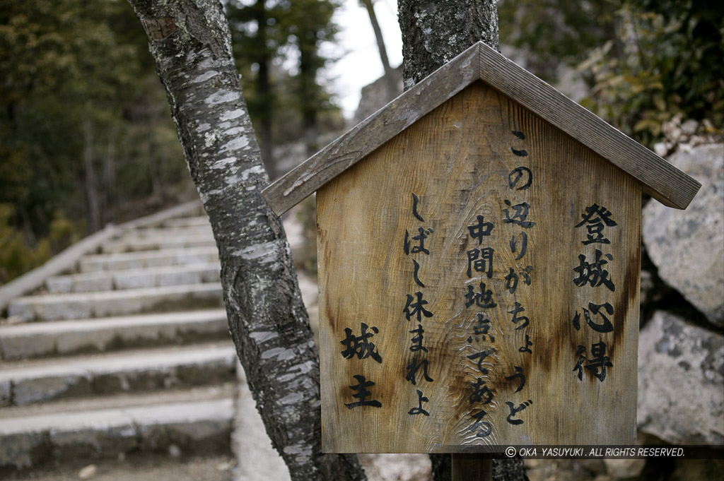 登城心得・この辺りがちょうど中間地点であるしばし休まれよ