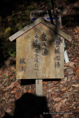 登城心得・松山城へは右手の道を進むべし|高解像度画像サイズ:3456 x 5184 pixels|写真番号:1DXL9635|撮影:Canon EOS-1D X