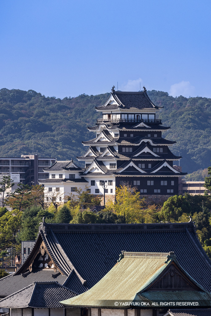 福山城天守北面の鉄板張り