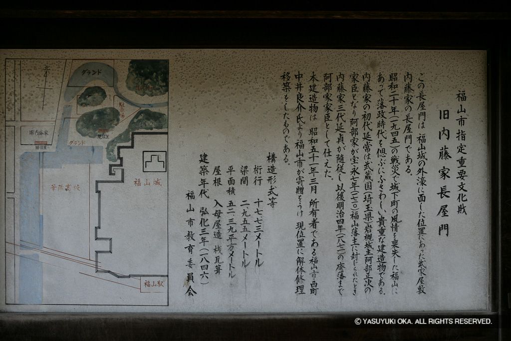 旧内藤家長屋門解説板