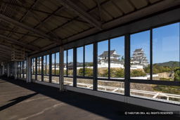 新幹線福山駅ホームから福山城 | 高解像度画像サイズ：8192 x 5464 pixels | 写真番号：344A2732 | 撮影：Canon EOS R5