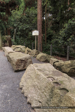 伏見城の石垣跡・伏見桃山陵の参道｜高解像度画像サイズ：3380 x 5070 pixels｜写真番号：1DXL5601｜撮影：Canon EOS-1D X