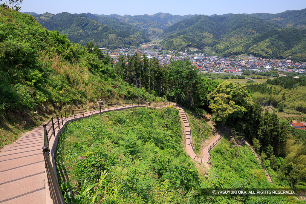 月山富田城山中御殿平と七曲り道