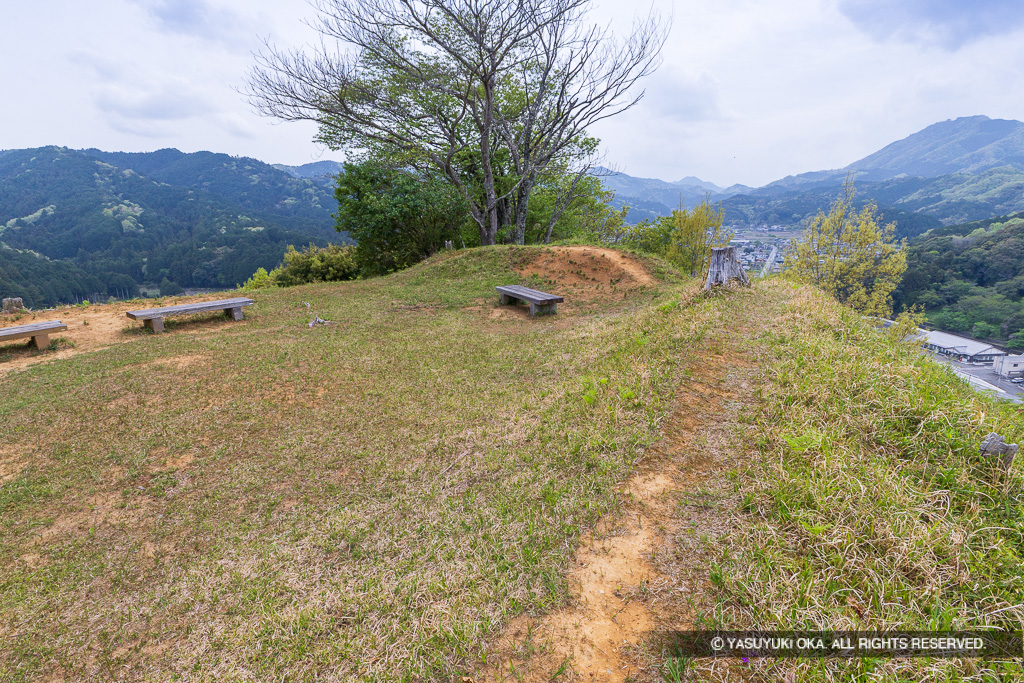 五箇篠山城の主郭土塁