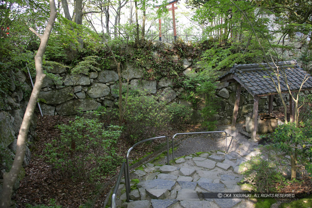 八幡山城本丸虎口跡