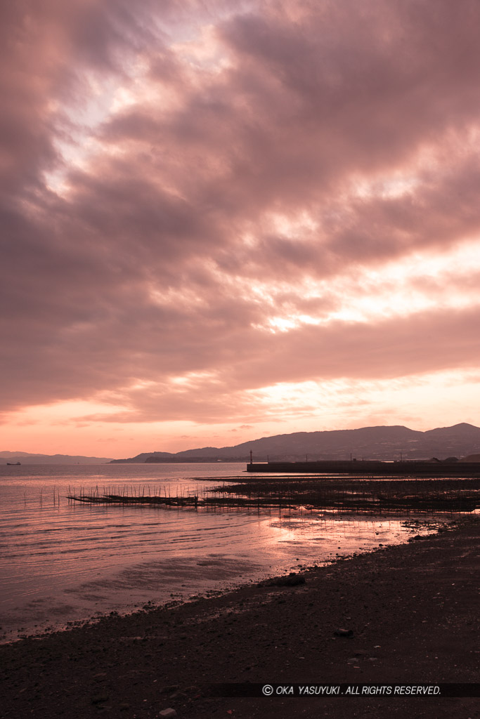 島原湾の夕景