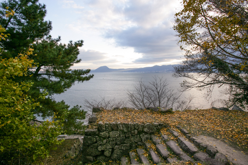 本丸から別府湾を望む