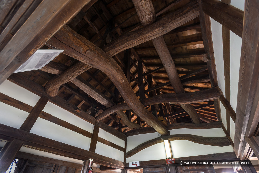 天守3階の梁