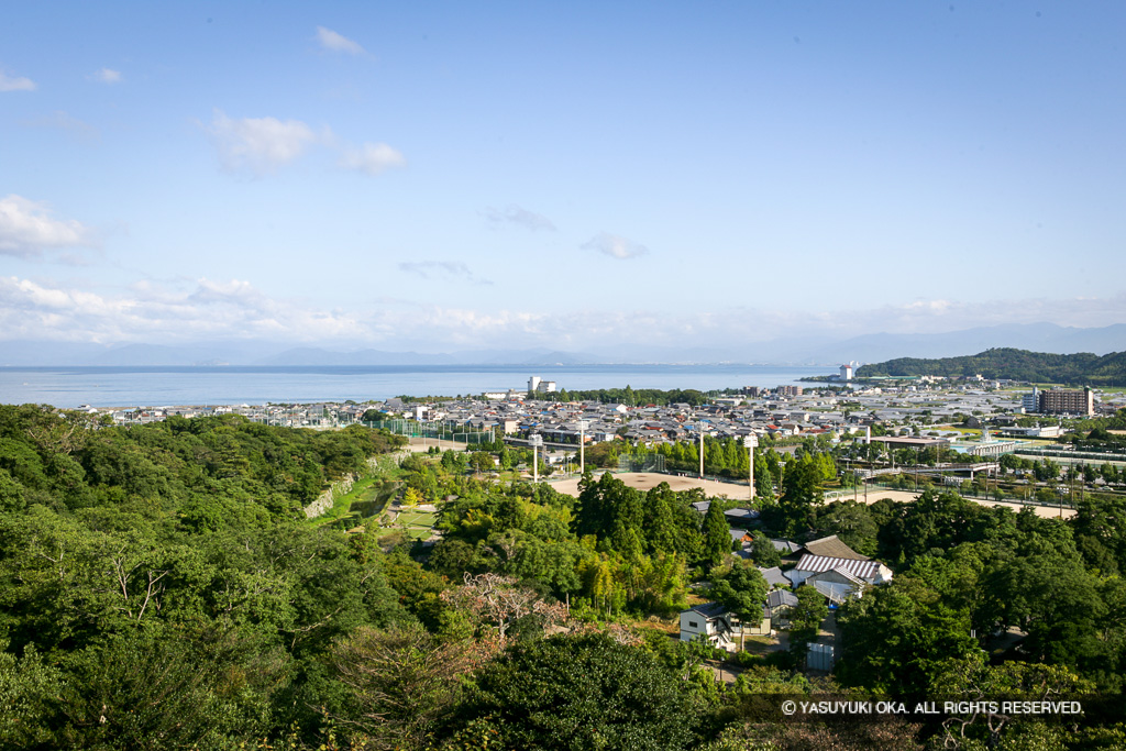 月見櫓跡から琵琶湖を望む