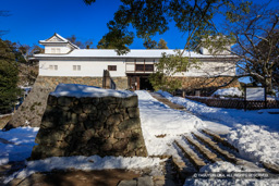 天秤櫓・鐘の丸虎口・雪 | 高解像度画像サイズ：8523 x 5682 pixels | 写真番号：5DSA3672 | 撮影：Canon EOS 5DS