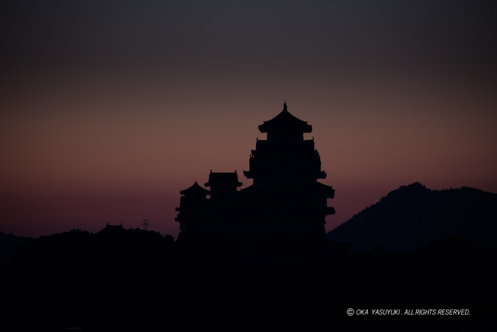 姫路城の夜明け前