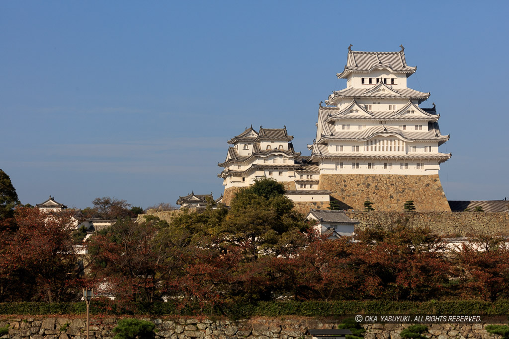 桜門橋から望む姫路城