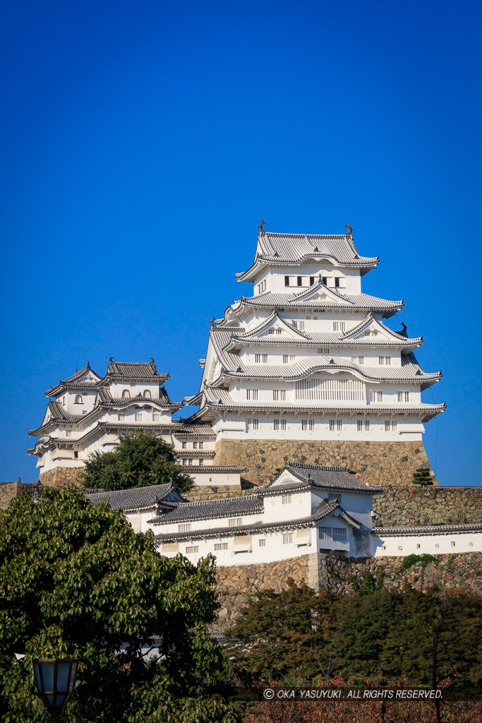 三の丸から姫路城天守を望む