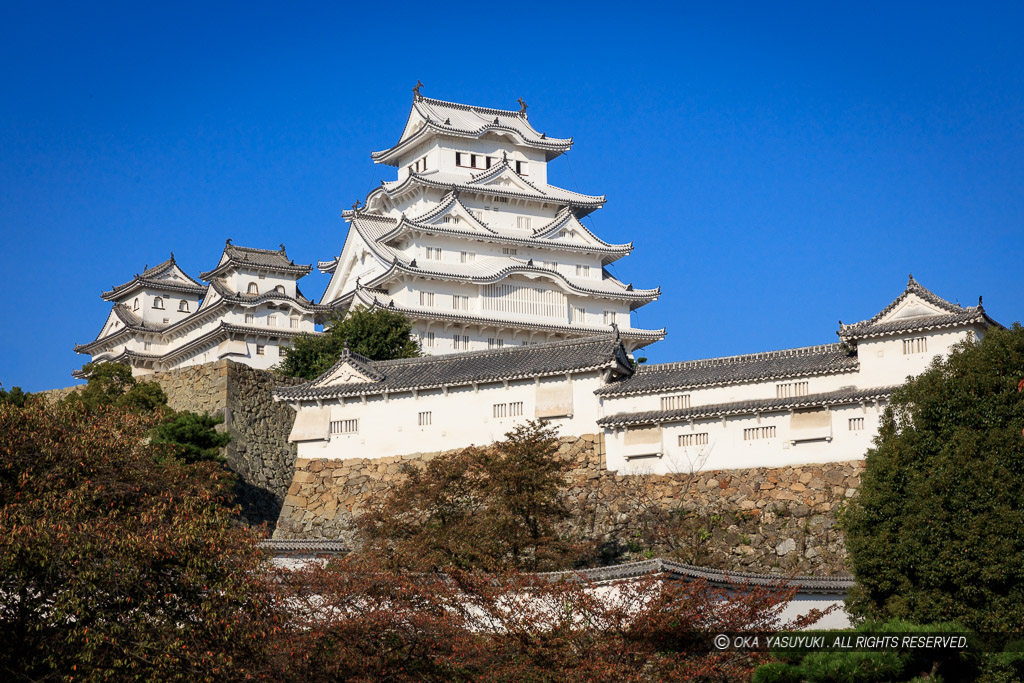 三の丸から姫路城天守を望む