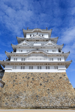 姫路城備前丸から天守を望む|高解像度画像サイズ:3292 x 4938 pixels|写真番号:1DX_7420-Edit|撮影:Canon EOS-1D X