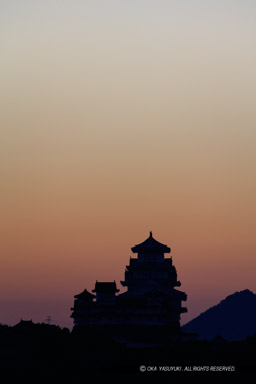 姫路城の夜明け前｜高解像度画像サイズ：5594 x 8391 pixels｜写真番号：5DSA1064｜撮影：Canon EOS 5DS