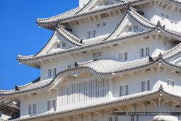 姫路城大天守の唐破風と千鳥破風｜高解像度画像サイズ：8153 x 5435 pixels｜写真番号：5DSA1186｜撮影：Canon EOS 5DS