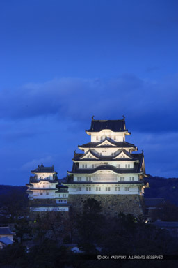 姫路城ライトアップ|高解像度画像サイズ:3275 x 4913 pixels|写真番号:VJ7Z0345|撮影:Canon EOS-1Ds Mark II