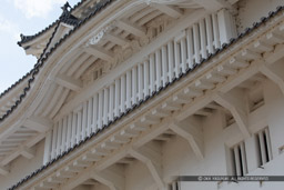 大天守の唐破風石落とし|高解像度画像サイズ:6720 x 4480 pixels|写真番号:5D4A7722|撮影:Canon EOS 5D Mark IV