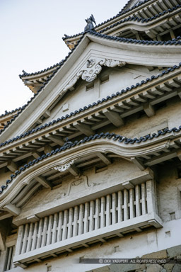 唐破風石落とし・大天守東面|高解像度画像サイズ:3328 x 4992 pixels|写真番号:VJ7Z2748|撮影:Canon EOS-1Ds Mark II