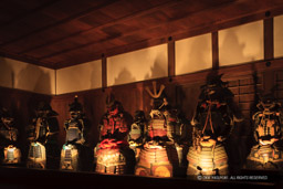 リの二渡櫓・展示の甲冑|高解像度画像サイズ:4855 x 3237 pixels|写真番号:1P3J1226|撮影:Canon EOS-1Ds Mark III