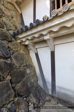 折廻櫓・天守台に沿う壁|高解像度画像サイズ:4480 x 6720 pixels|写真番号:5D4A6291|撮影:Canon EOS 5D Mark IV