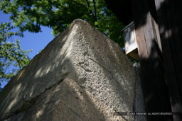 大手門の石垣刻印・斧|高解像度画像サイズ:4992 x 3328 pixels|写真番号:VJ7Z1004|撮影:Canon EOS-1Ds Mark II