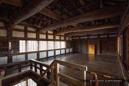 ハの渡櫓2階内部(2019年)|高解像度画像サイズ:6720 x 4480 pixels|写真番号:5D4A4723|撮影:Canon EOS 5D Mark IV