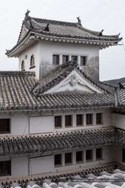 大天守から見る乾小天守|高解像度画像サイズ:3637 x 5455 pixels|写真番号:IMG_1302|撮影:Canon EOS KISS M