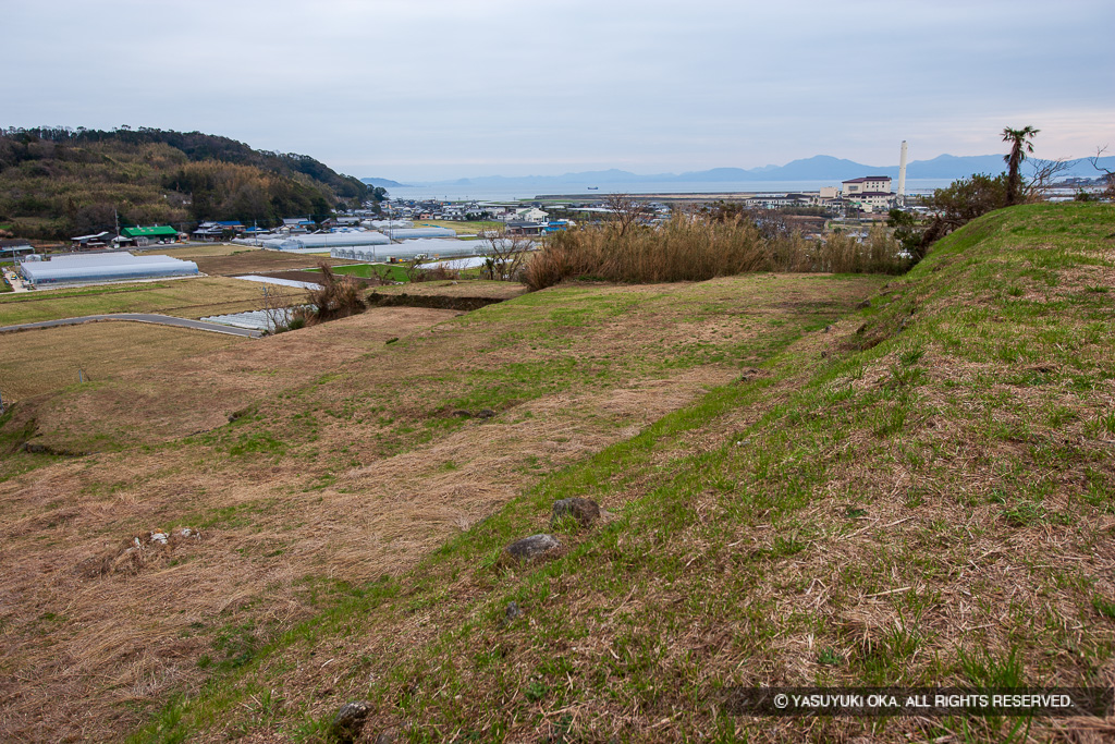 日野江城から有明海を望む