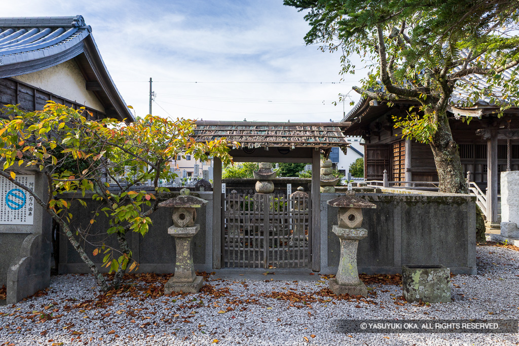 室町幕府十四代将軍義栄の墓・室町幕府十代将軍義稙の墓・初代阿波公方足利義冬の墓・西光寺