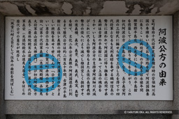 阿波公方の由来・歴史解説板・西光寺 | 高解像度画像サイズ：7105 x 4739 pixels | 写真番号：6F1A0194 | 撮影：Canon EOS R5m2