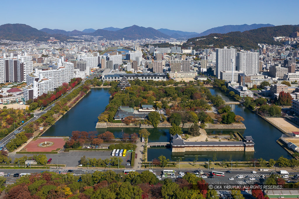 リーガロイヤルホテル広島から望む広島城